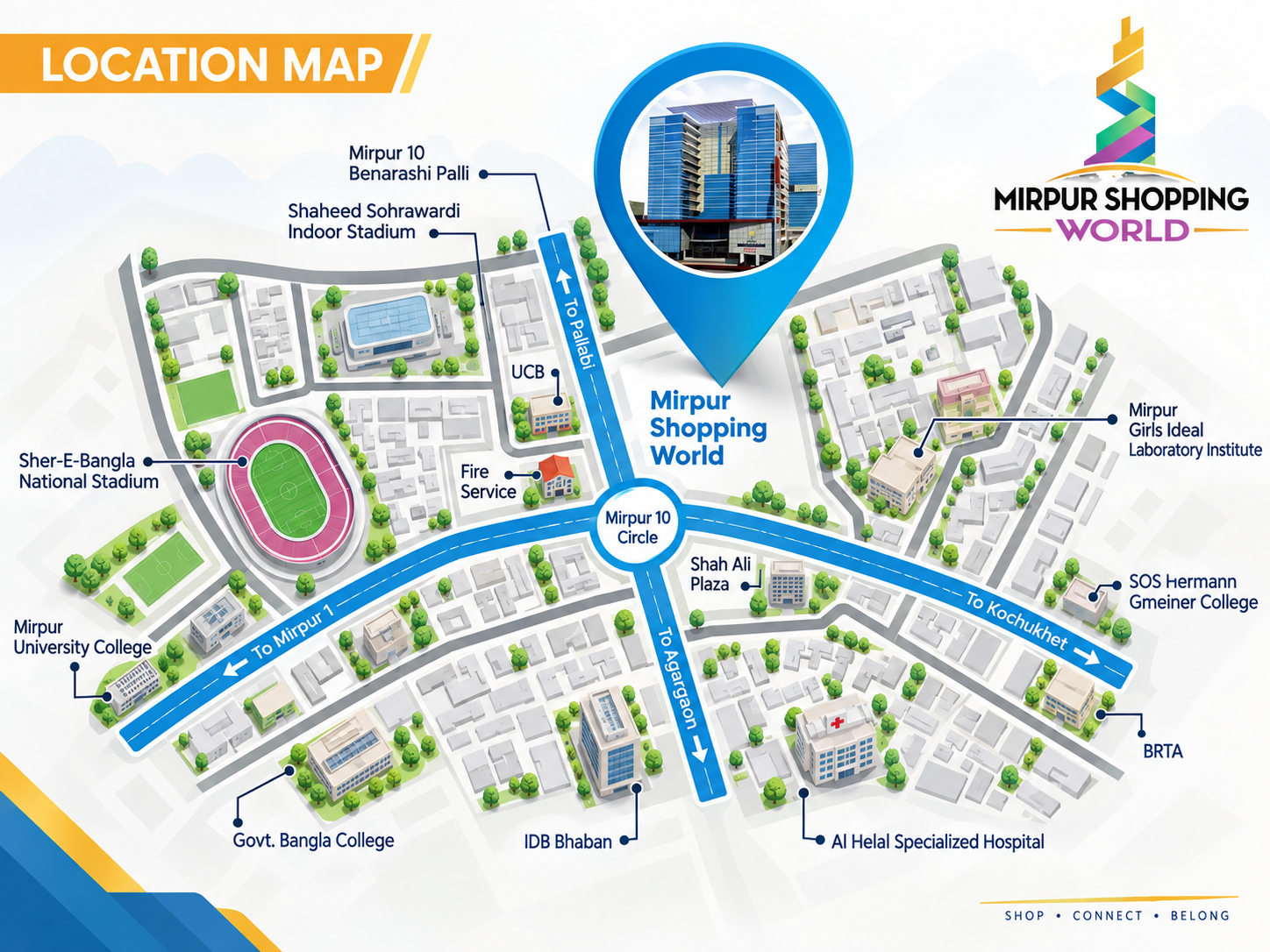 Mirpur Shopping World location map